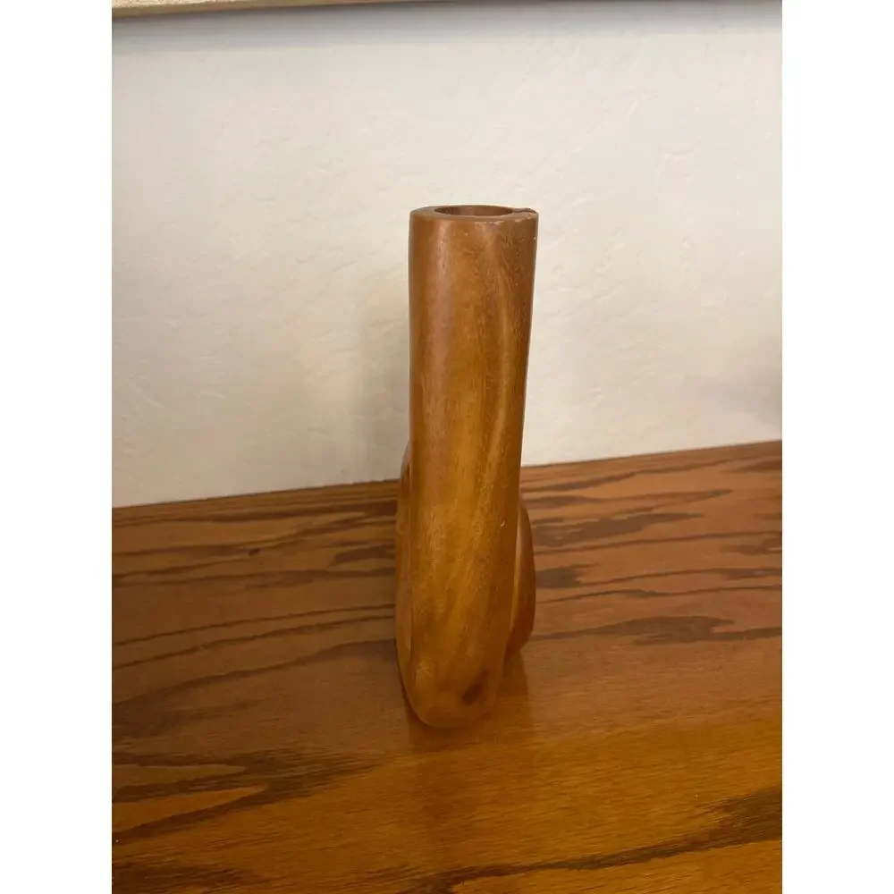 Modern Wood abstract vase